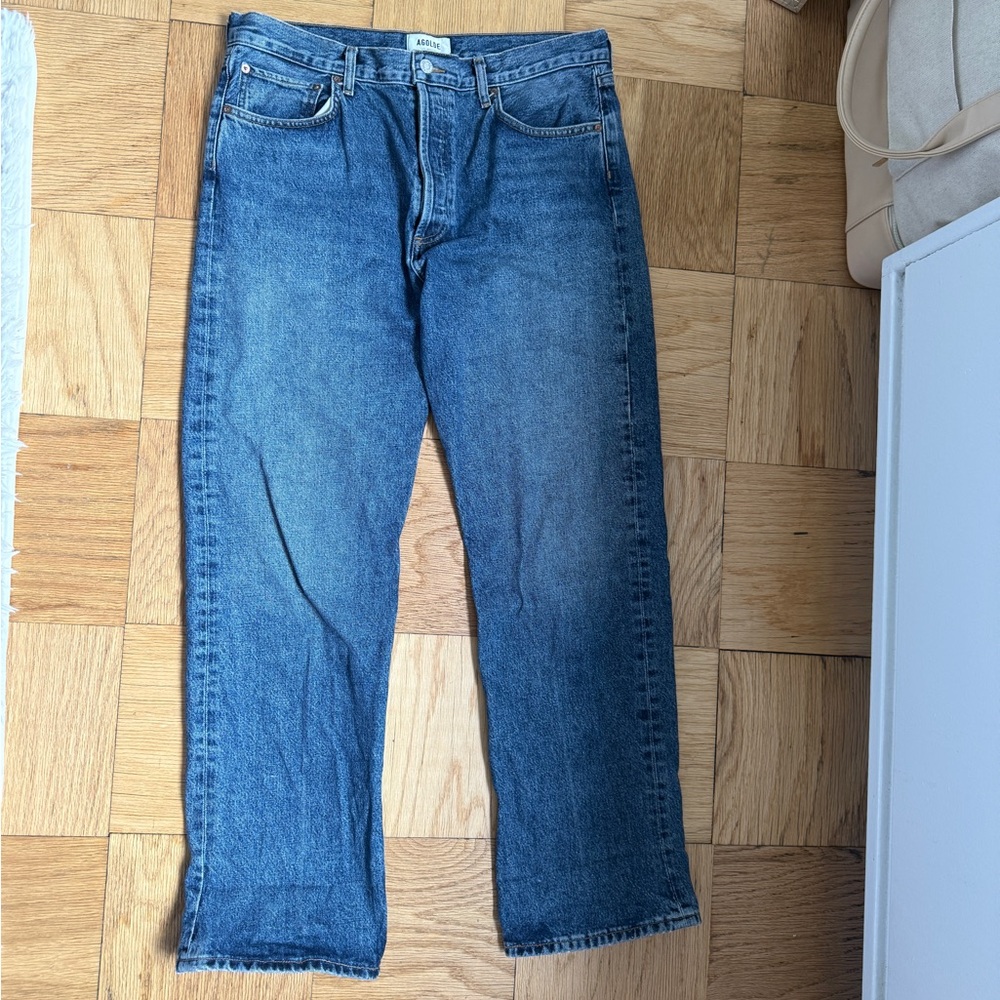 Agolde Women's Straight Leg Blue Jeans